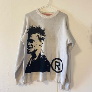 Joy Divizn “Brad Pitt” knit sweatshirt
